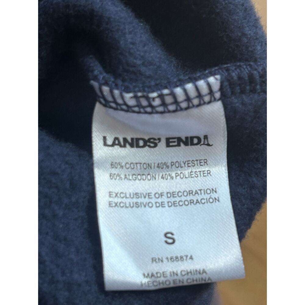 Lands' End Women’s S Navy Blue Hooded Lounger Sweater Dress Cozy Athleisure - Picture 10 of 10